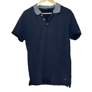 Scotch & Soda Couture Mens Navy Classic Polo Shirt Size Large